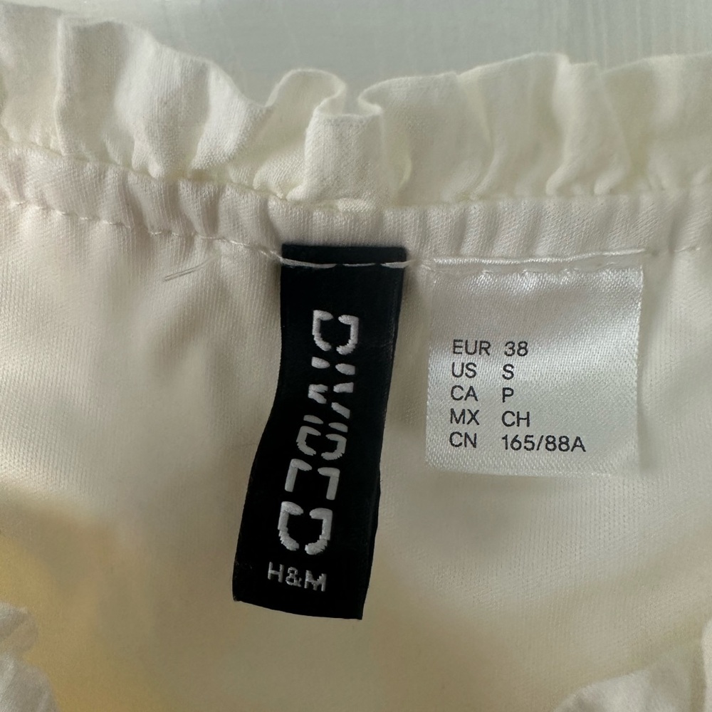 H&M White Ruffle Detail Dress - Picture 3 of 4